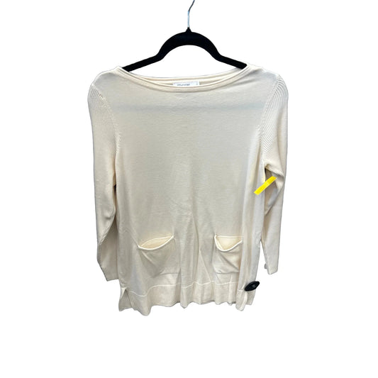 Top Long Sleeve By Chicos In White, Size: M