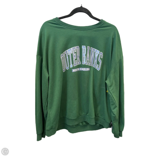 Sweatshirt Crewneck By Shein In Green, Size: 2x