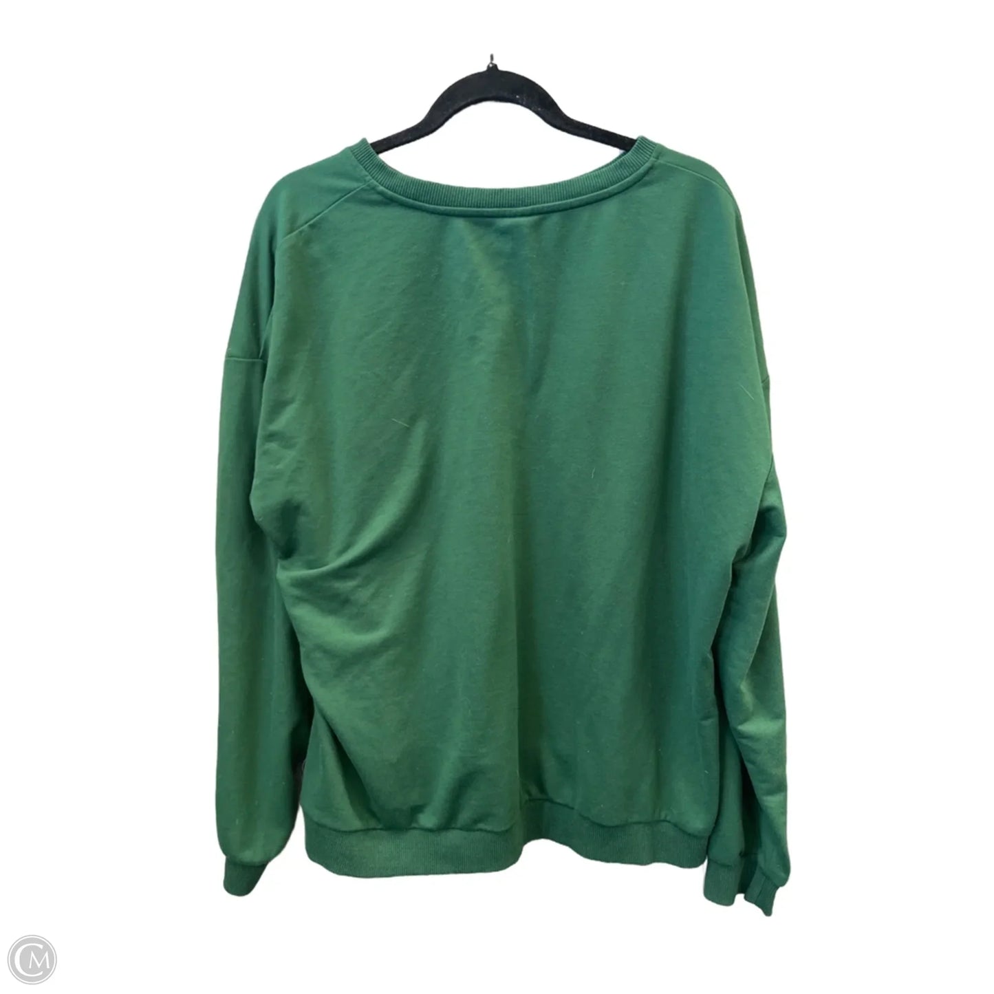 Sweatshirt Crewneck By Shein In Green, Size: 2x