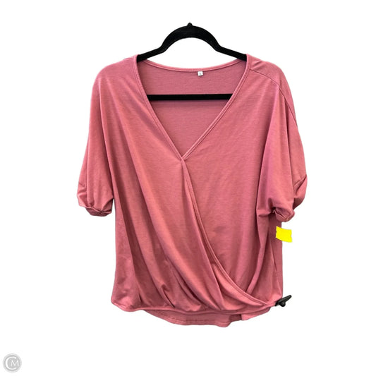 Top Short Sleeve By Clothes Mentor In Pink, Size: L