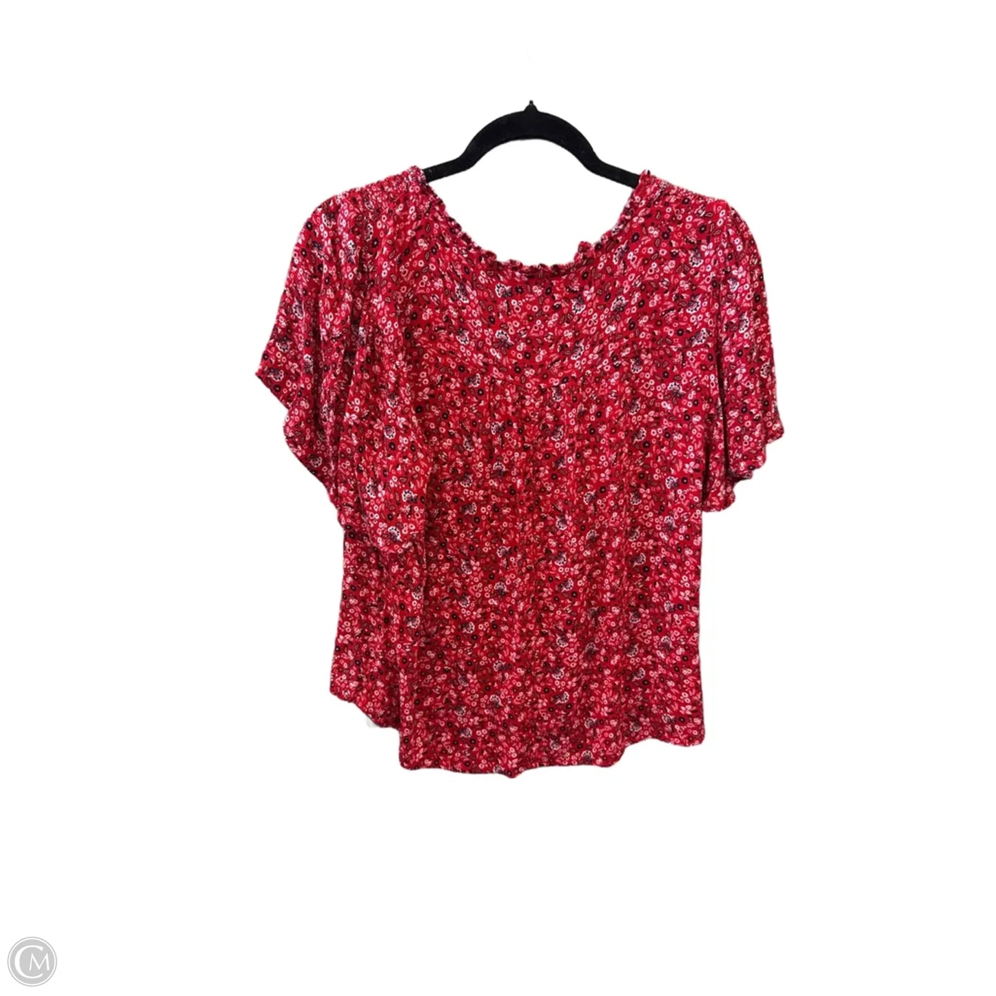 Top Short Sleeve By Maurices In Red, Size: L