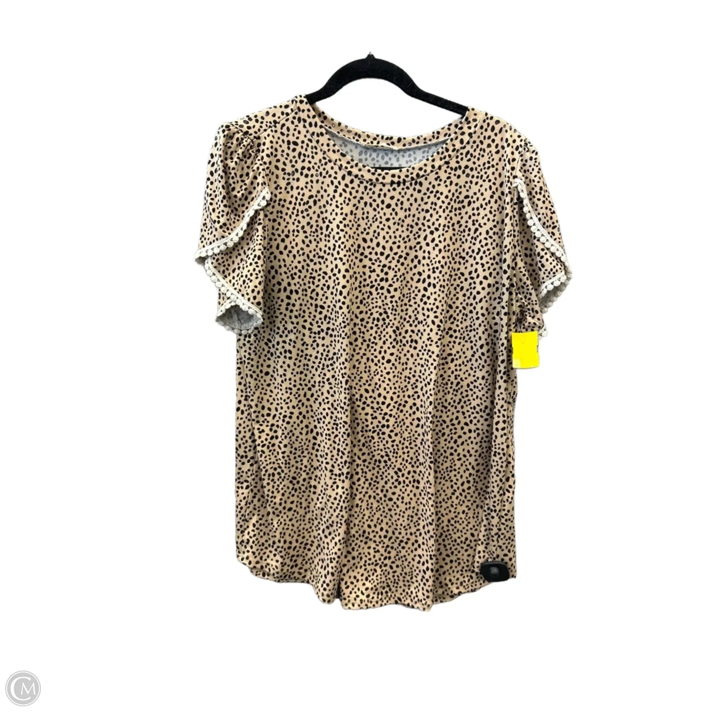 Top Short Sleeve By Clothes Mentor In Black & Orange, Size: Xl