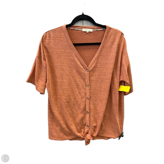 Top Short Sleeve By Retrology In Orange, Size: L