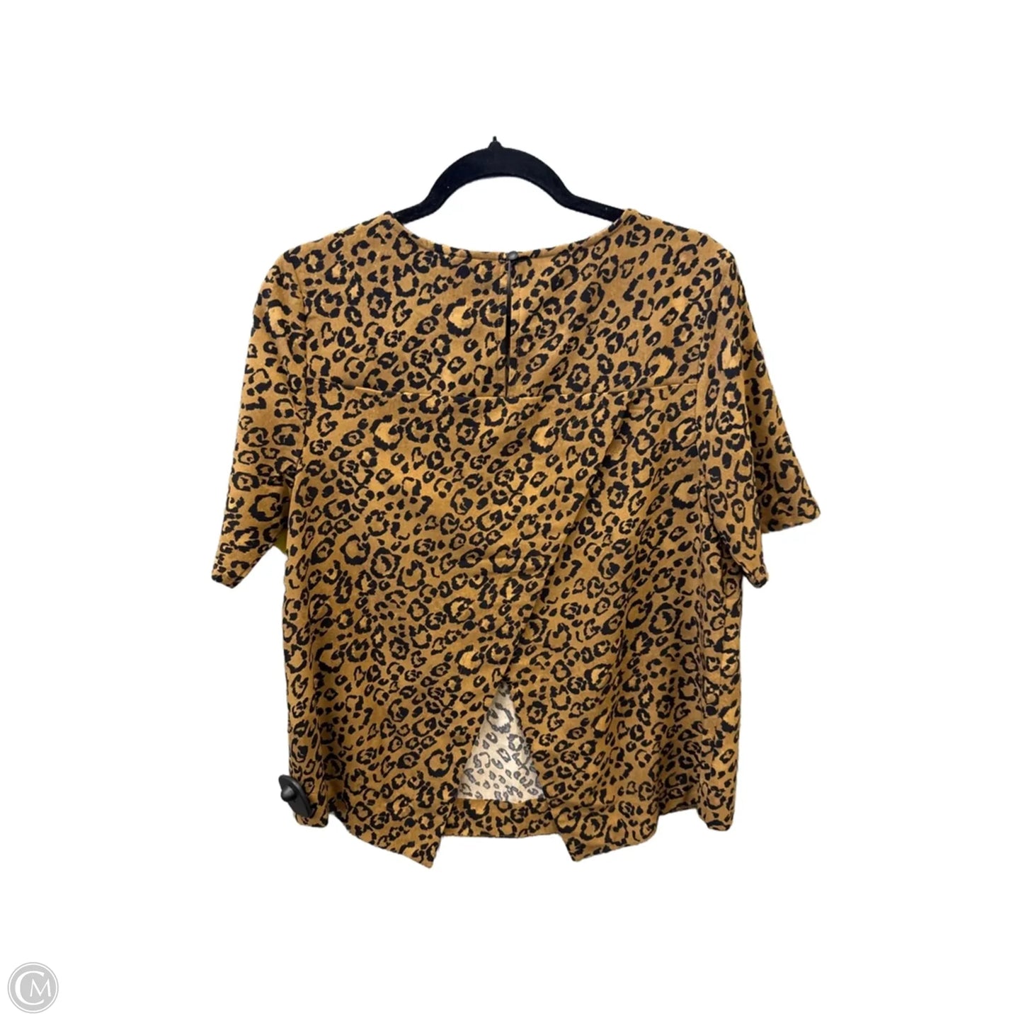 Top Short Sleeve By Ava & Viv In Animal Print, Size: Xl