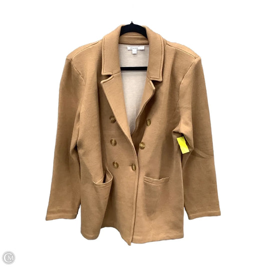 Coat Trench Coat By Chicos In Brown, Size: L