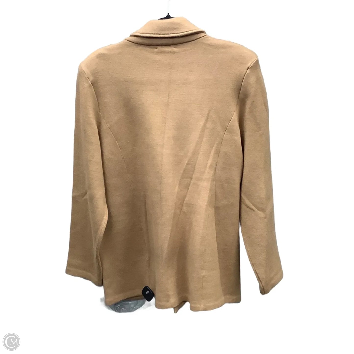 Coat Trench Coat By Chicos In Brown, Size: L