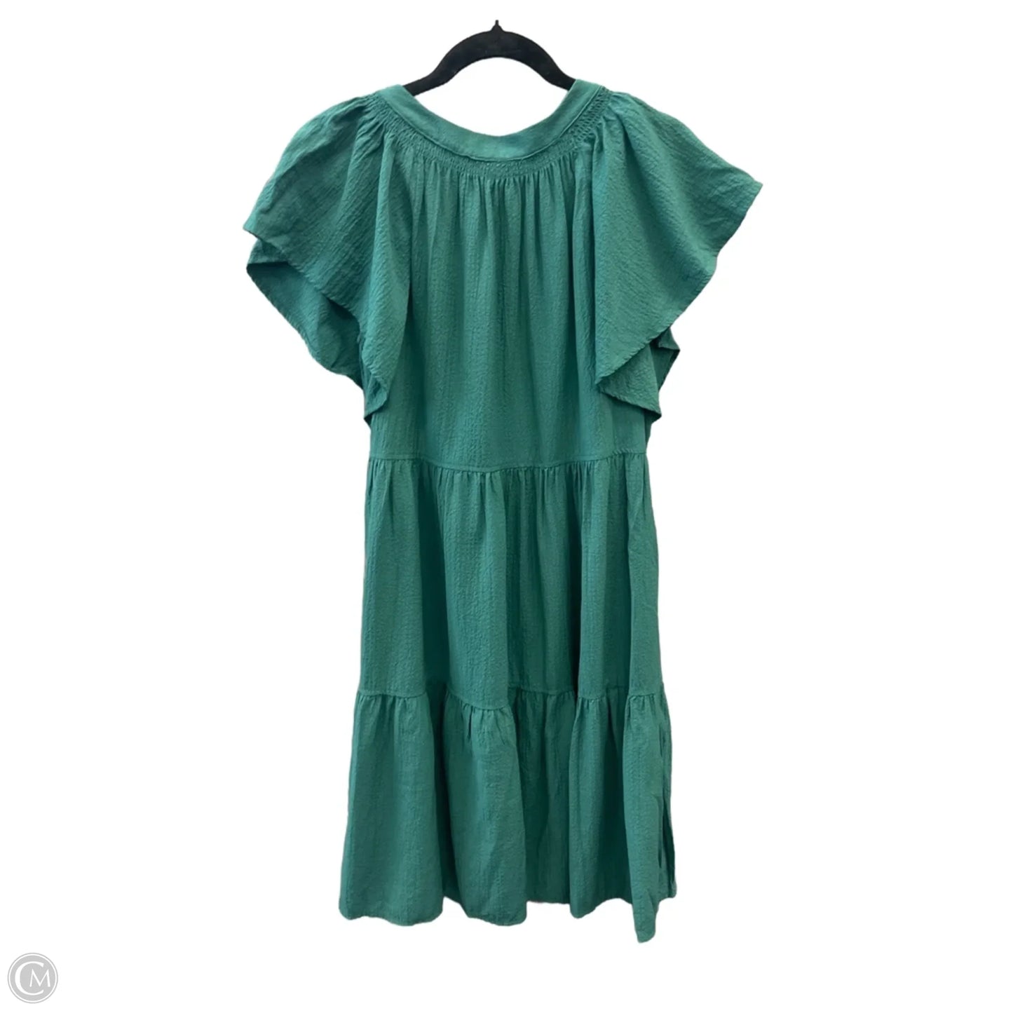 Dress Casual Midi By Calvin Klein In Green, Size: L