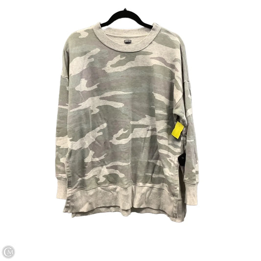 Sweatshirt Crewneck By Aerie In Camouflage Print, Size: M