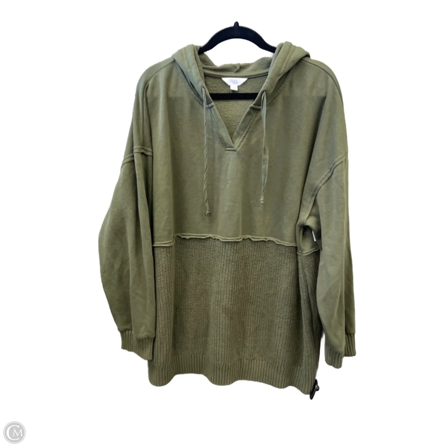 Sweatshirt Hoodie By Time And Tru In Green, Size: 3x
