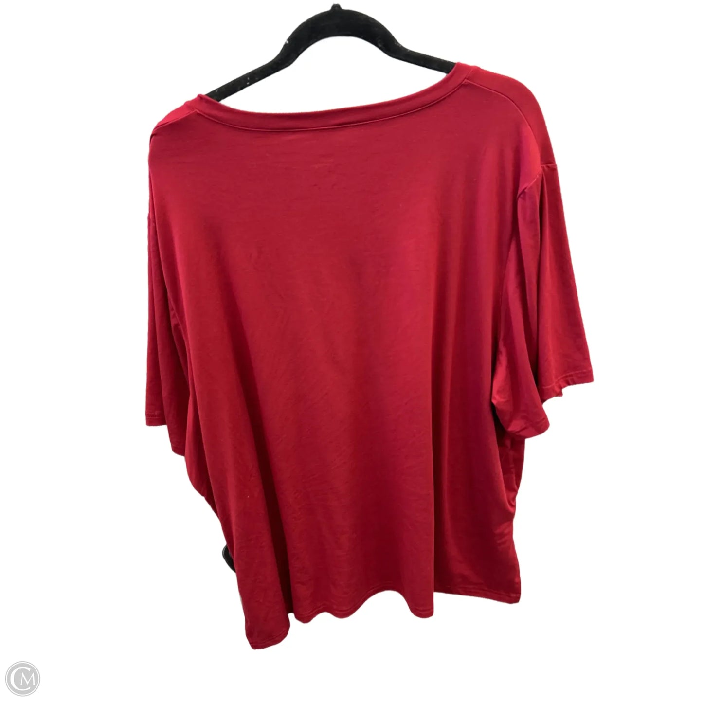 Top Short Sleeve Basic By Clothes Mentor In Red, Size: 2x