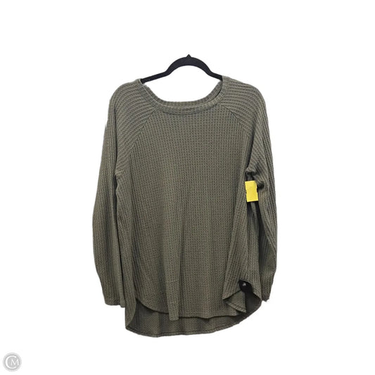 Top Long Sleeve By American Eagle In Green, Size: M
