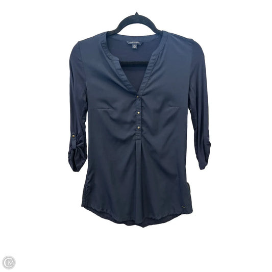 Top 3/4 Sleeve By Tommy Hilfiger In Blue, Size: Xs