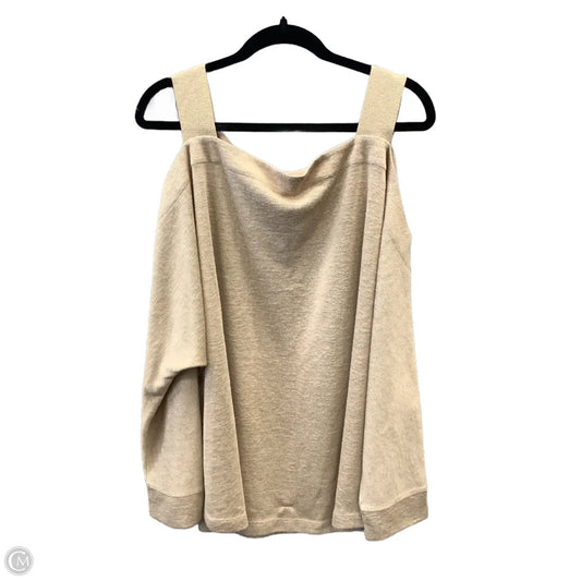 Top Long Sleeve By Soft Surroundings In Tan, Size: 2x