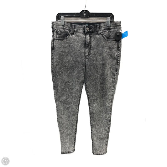 Jeans Skinny By Lularoe In Black Denim, Size: 14