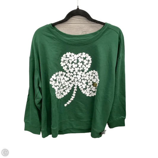 Top Long Sleeve By Clothes Mentor In Green, Size: 1x