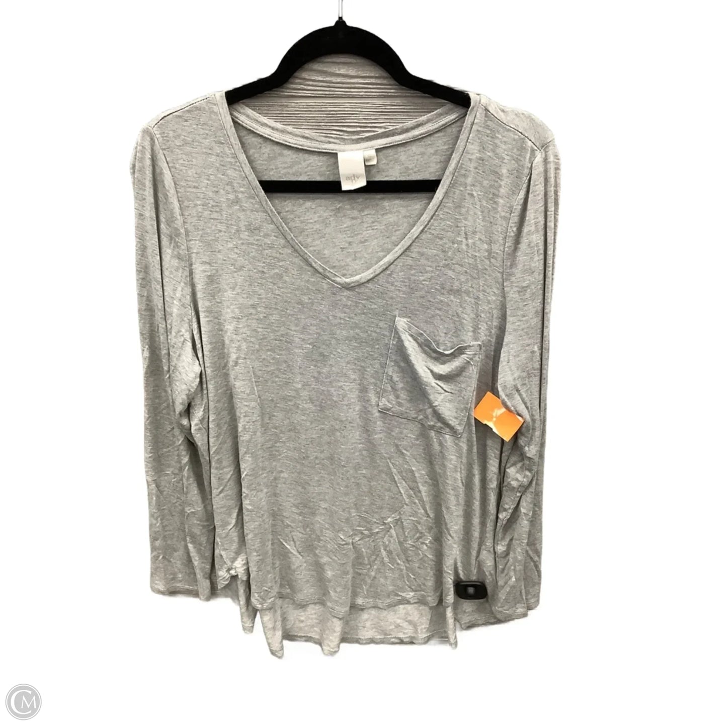 Tunic Long Sleeve By Clothes Mentor In Grey, Size: Xl