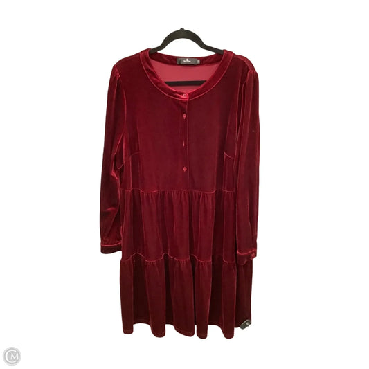 Dress Party Midi By Agnes Orinda In Red, Size: 2x