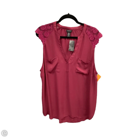 Top Sleeveless By Torrid In Red, Size: 2x