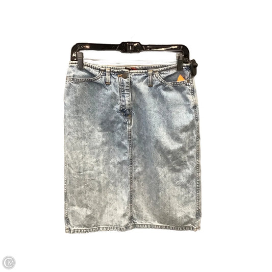 Skirt Midi By New York And Co In Blue Denim, Size: 6