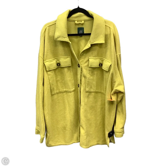 Jacket Shirt By Wild Fable In Yellow, Size: Xxl