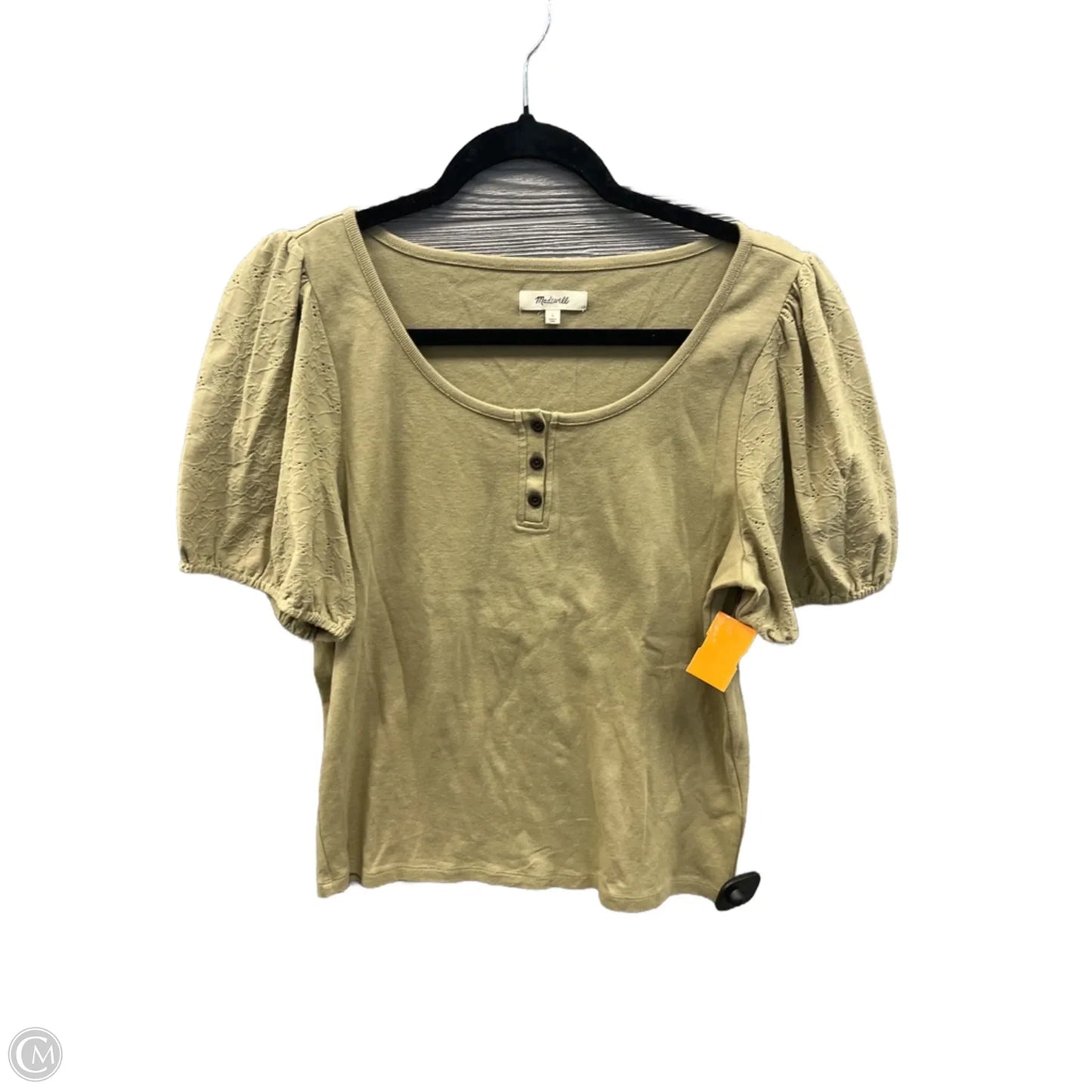 Top Short Sleeve By Madewell In Green, Size: L
