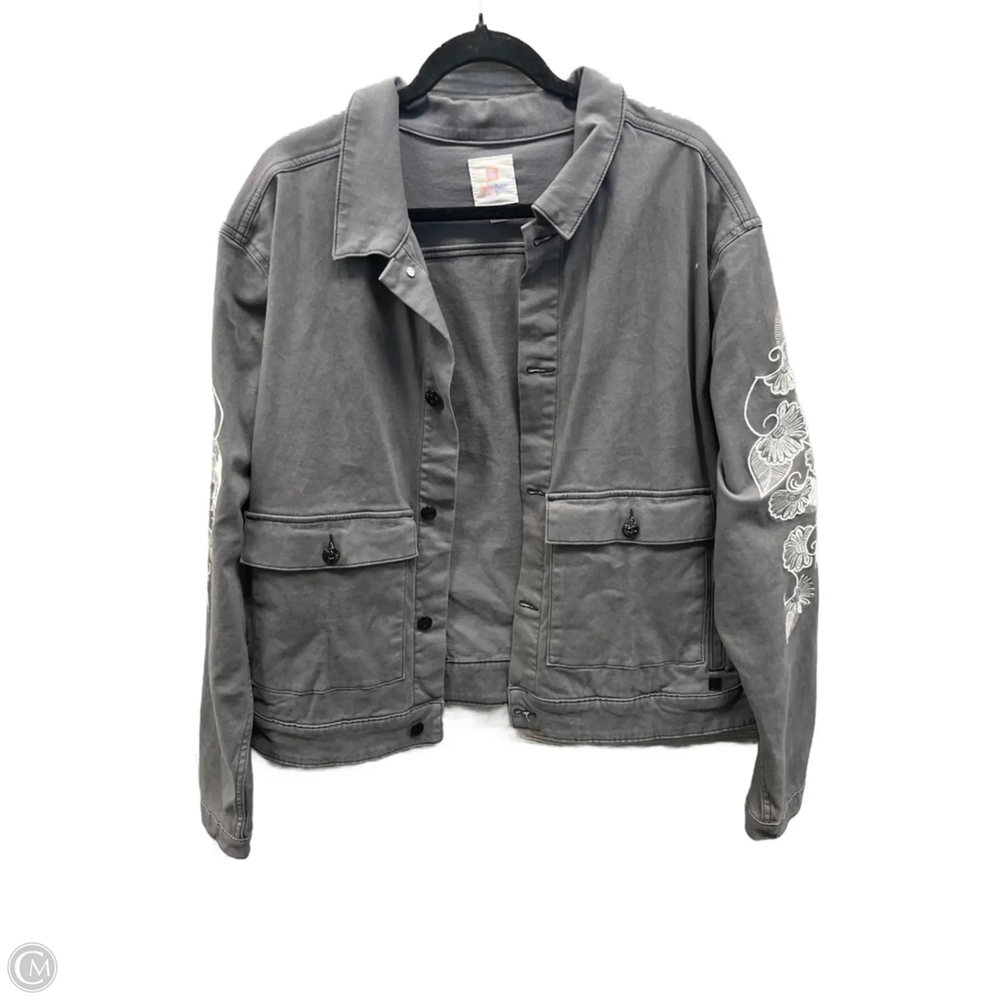 Jacket Shirt By Lularoe In Grey, Size: 3x