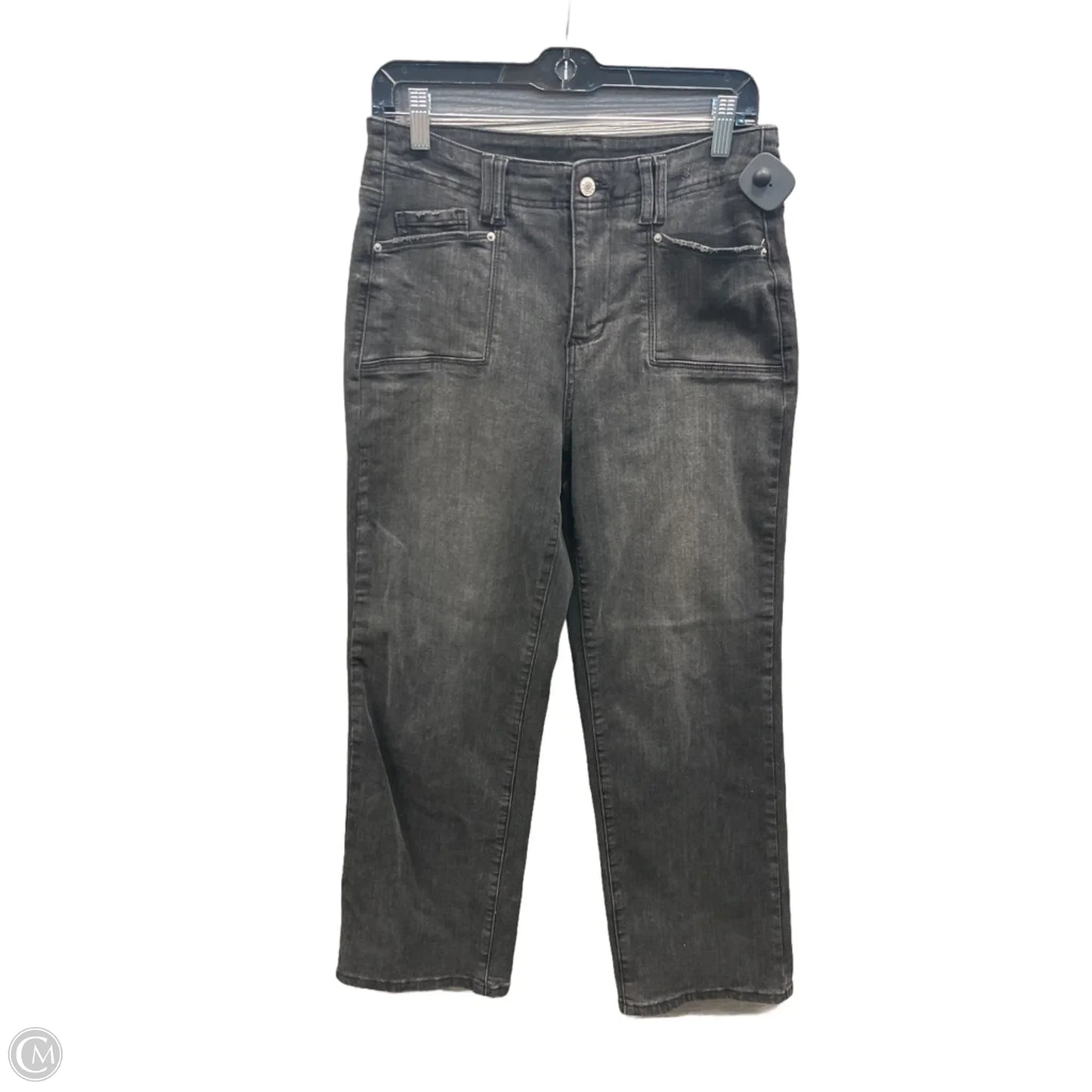 Jeans Straight By Clothes Mentor In Black Denim, Size: 10