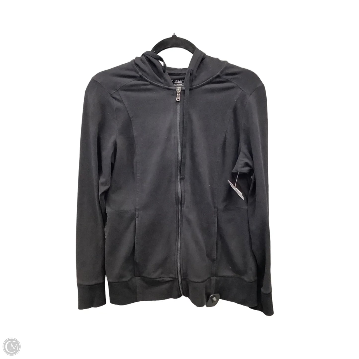 Athletic Top Long Sleeve Hoodie By Tek Gear In Black, Size: M