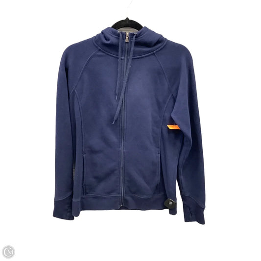 Athletic Top Long Sleeve Hoodie By Tek Gear In Blue, Size: M