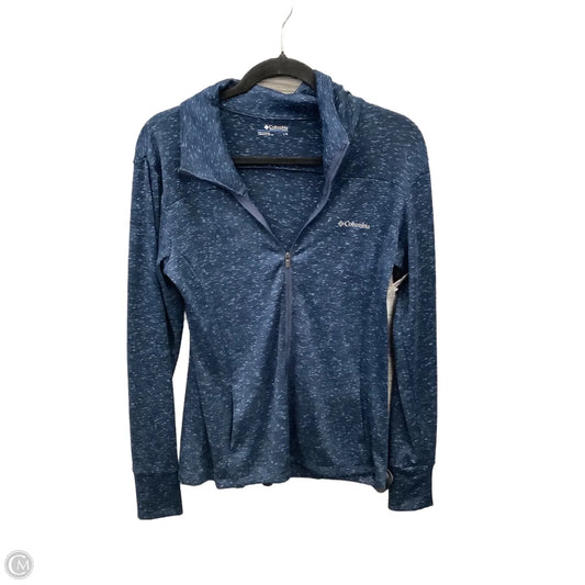 Athletic Top Long Sleeve Collar By Columbia In Blue, Size: L