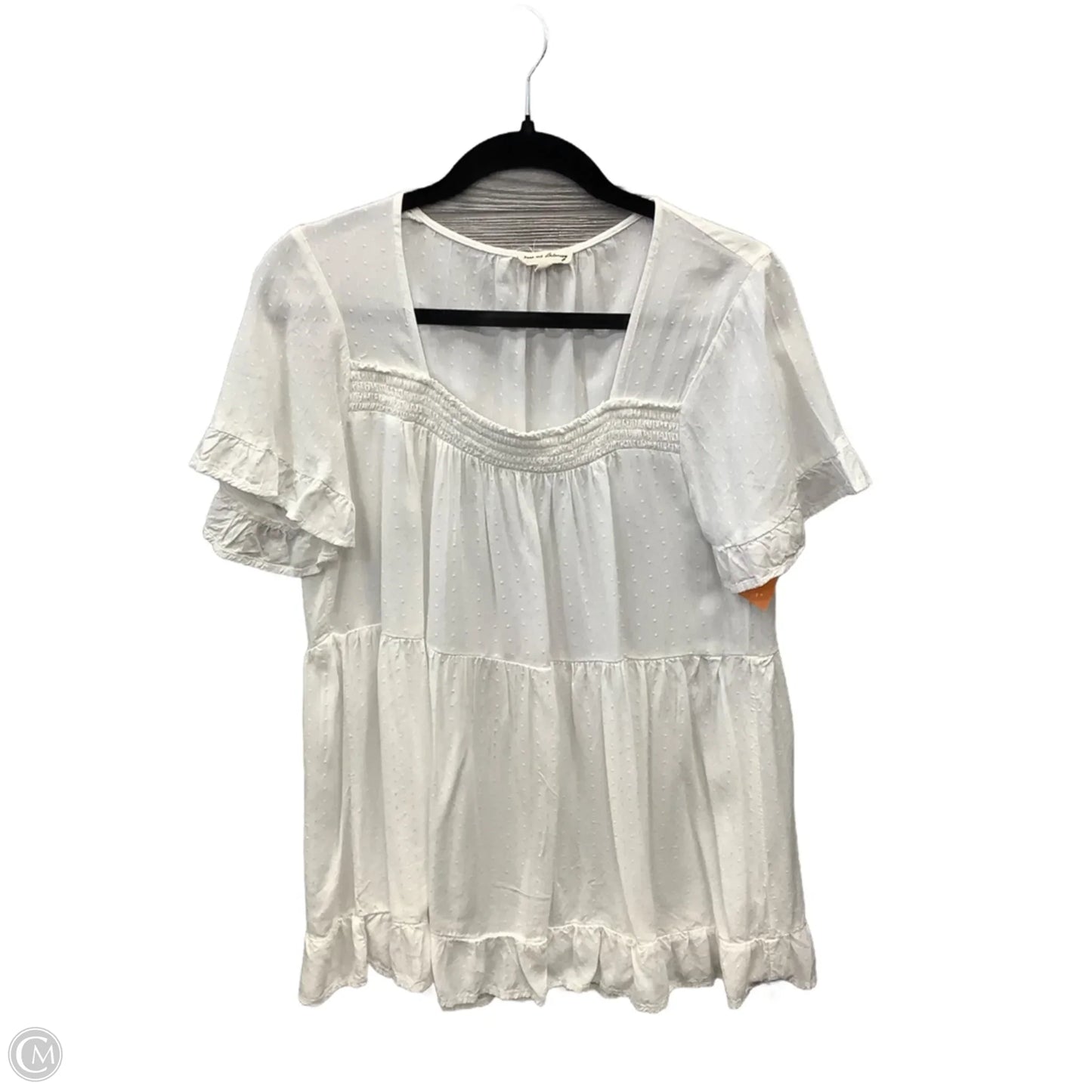 Top Short Sleeve By Jane And Delancey In White, Size: M