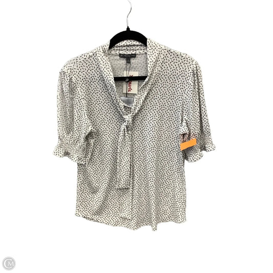 Top Short Sleeve By Adrianna Papell In White, Size: S