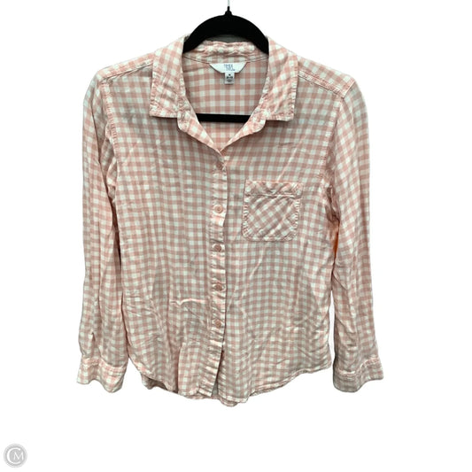 Top Long Sleeve By Time And Tru In Pink, Size: M