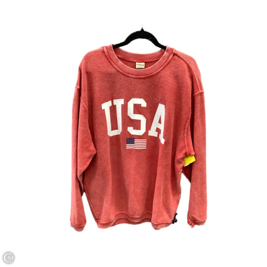 Sweatshirt Crewneck By Chicka-d In Red, Size: M