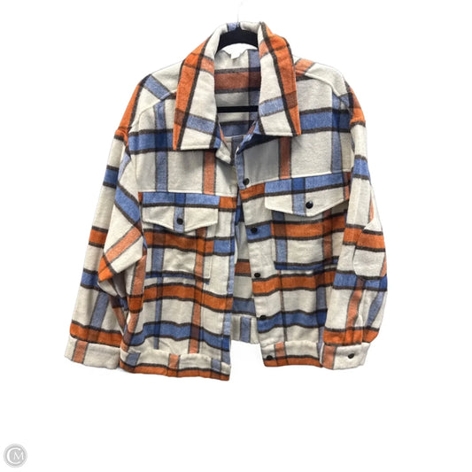 Jacket Shirt By Cato In Plaid Pattern, Size: Xl