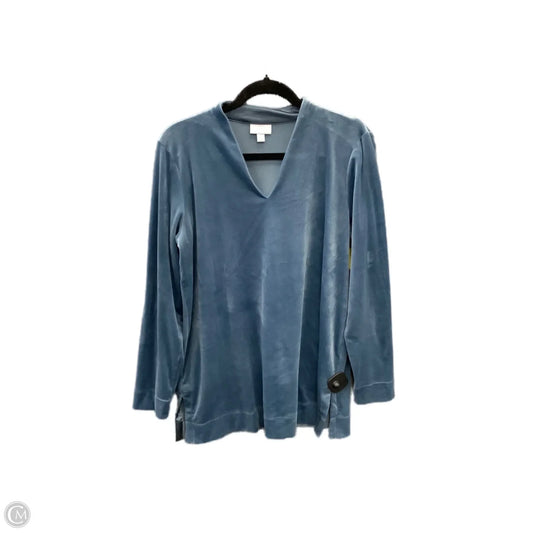 Top Long Sleeve By Pure Jill In Blue, Size: M