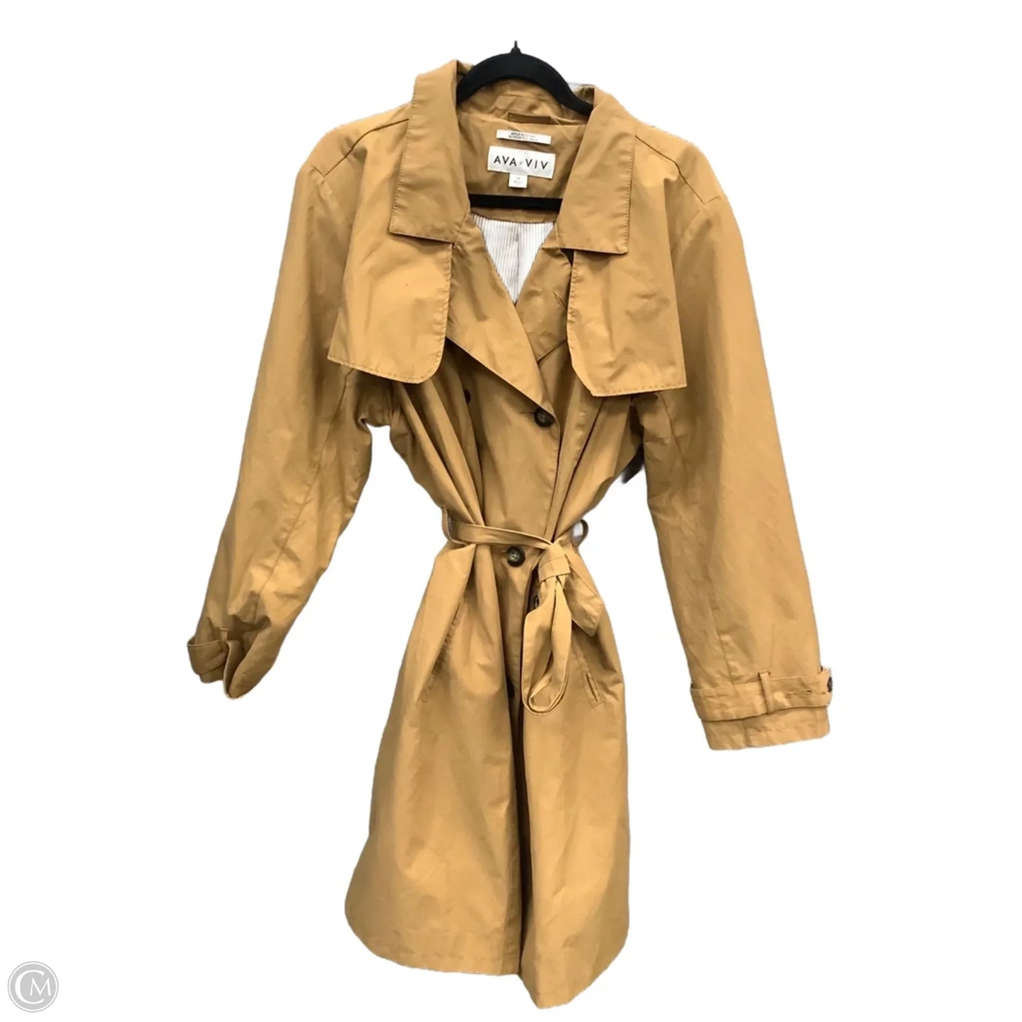 Coat Raincoat By Ava & Viv In Brown, Size: 2x