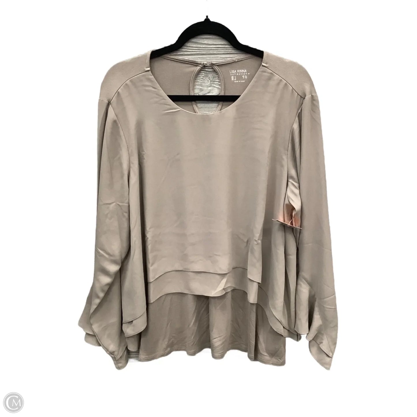 Top Long Sleeve By Lisa Rinna In Brown, Size: L