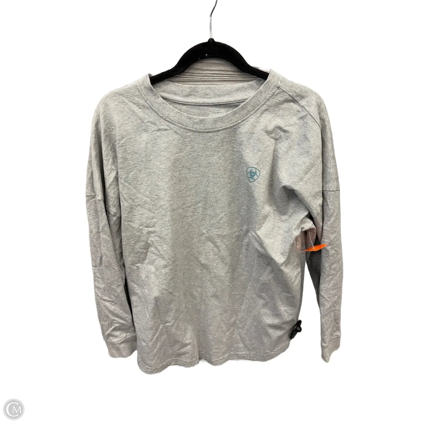 Top Long Sleeve By Ariat In Grey, Size: M