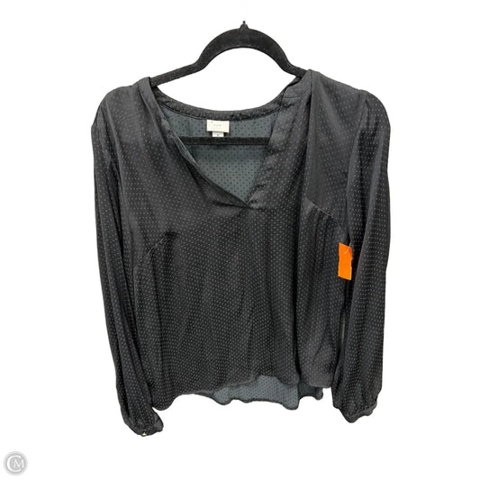 Top Long Sleeve By A New Day In Black, Size: M