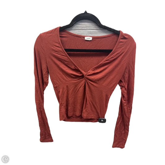 Top Long Sleeve By Garage In Red, Size: M