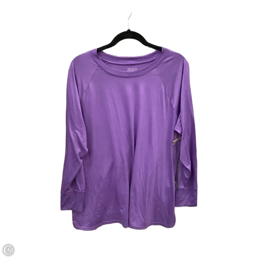 Athletic Top Long Sleeve Crewneck By Tek Gear In Purple, Size: Xxl