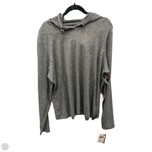 Athletic Top Long Sleeve Hoodie By Avia In Grey, Size: 3x