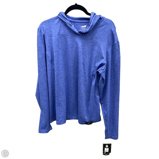 Athletic Top Long Sleeve Hoodie By Avia In Blue, Size: 3x