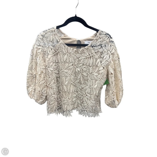 Top 3/4 Sleeve By Clothes Mentor In Tan, Size: M