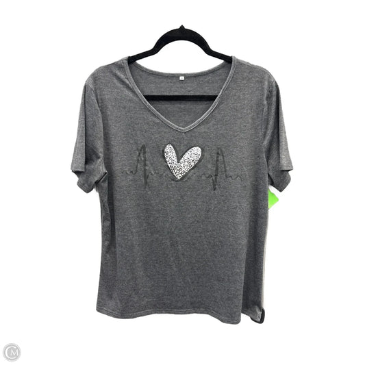 Top Short Sleeve By Clothes Mentor In Grey, Size: Xl