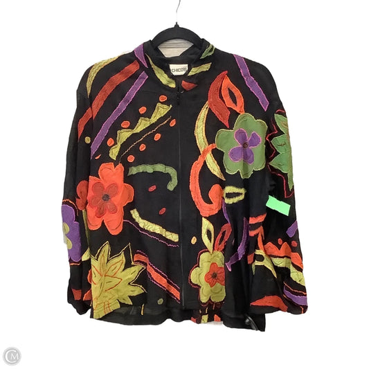 Jacket Shirt By Chicos In Black, Size: L