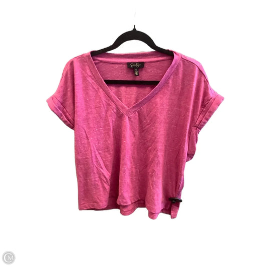 Top Short Sleeve Basic By Jessica Simpson In Pink, Size: Xl