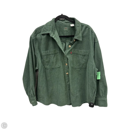 Jacket Shirt By Levis In Green, Size: Xl
