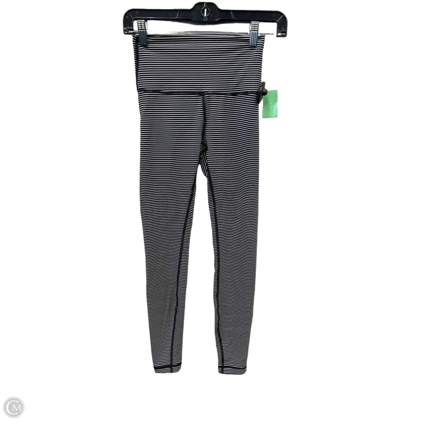 Athletic Leggings By Lululemon In Striped Pattern, Size: S